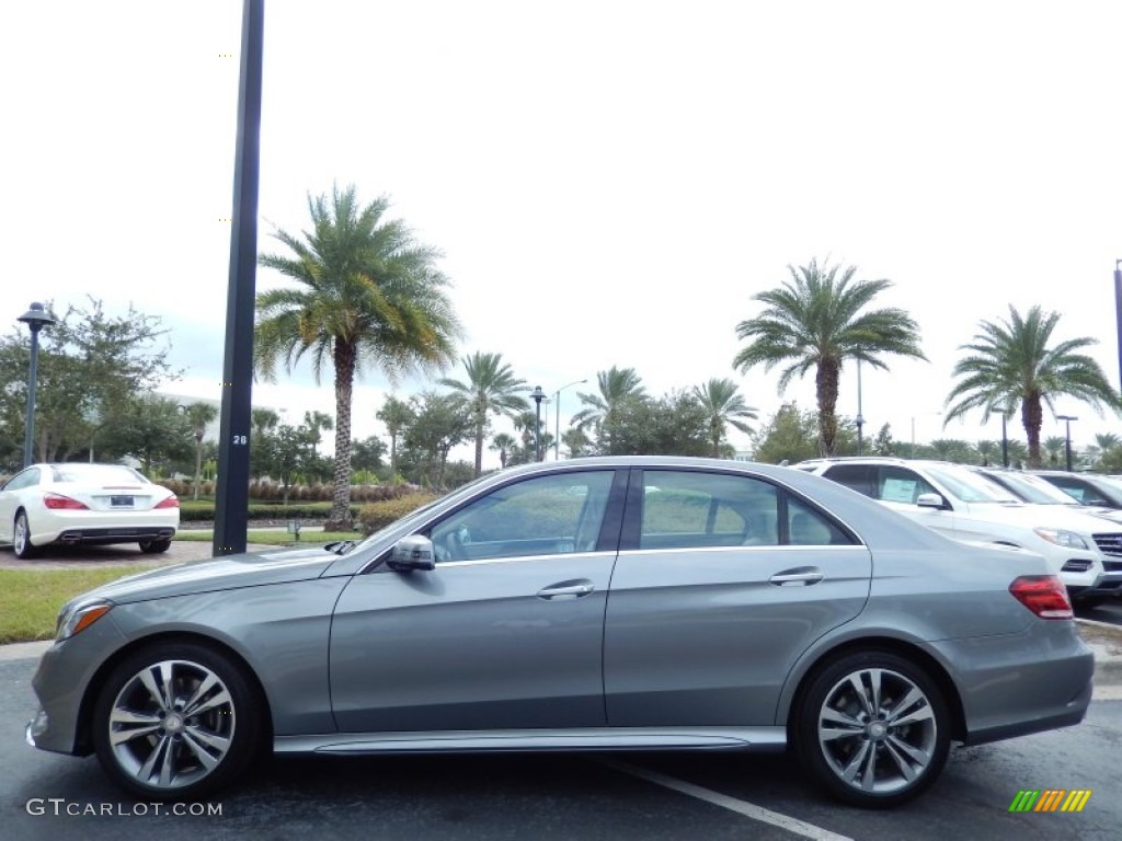 2014 E 350 Sport Sedan - Paladium Silver Metallic / Silk Beige/Espresso Brown photo #2