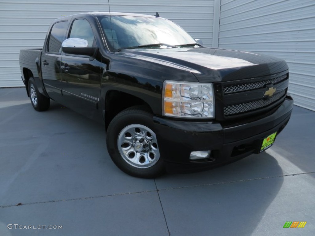 2007 Silverado 1500 LTZ Crew Cab - Black / Light Titanium/Dark Titanium Gray photo #2