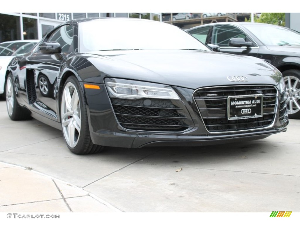 2014 R8 Coupe V8 - Phantom Black Pearl / Black photo #1