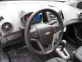 Jet Black/Dark Titanium 2014 Chevrolet Sonic LTZ Sedan Steering Wheel