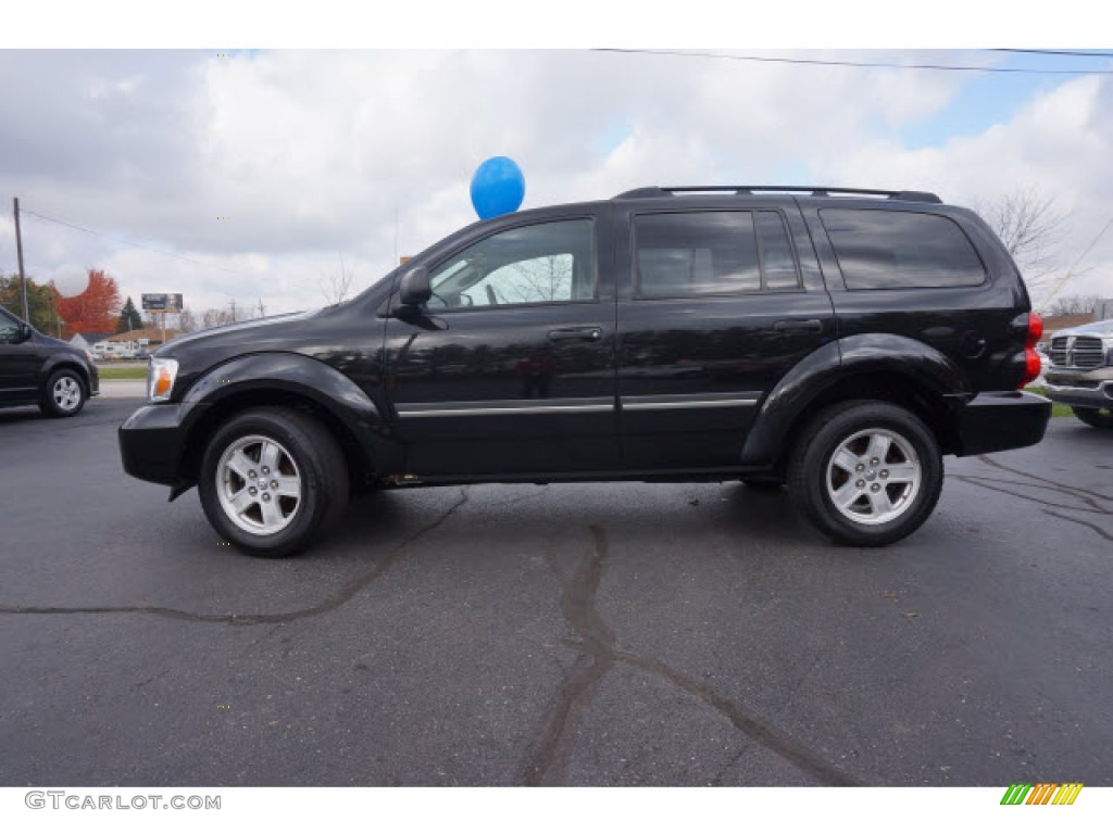 2007 Durango SLT 4x4 - Brilliant Black / Khaki Two-Tone photo #2