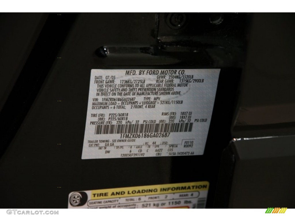2006 Freestyle Limited AWD - Black / Black photo #19