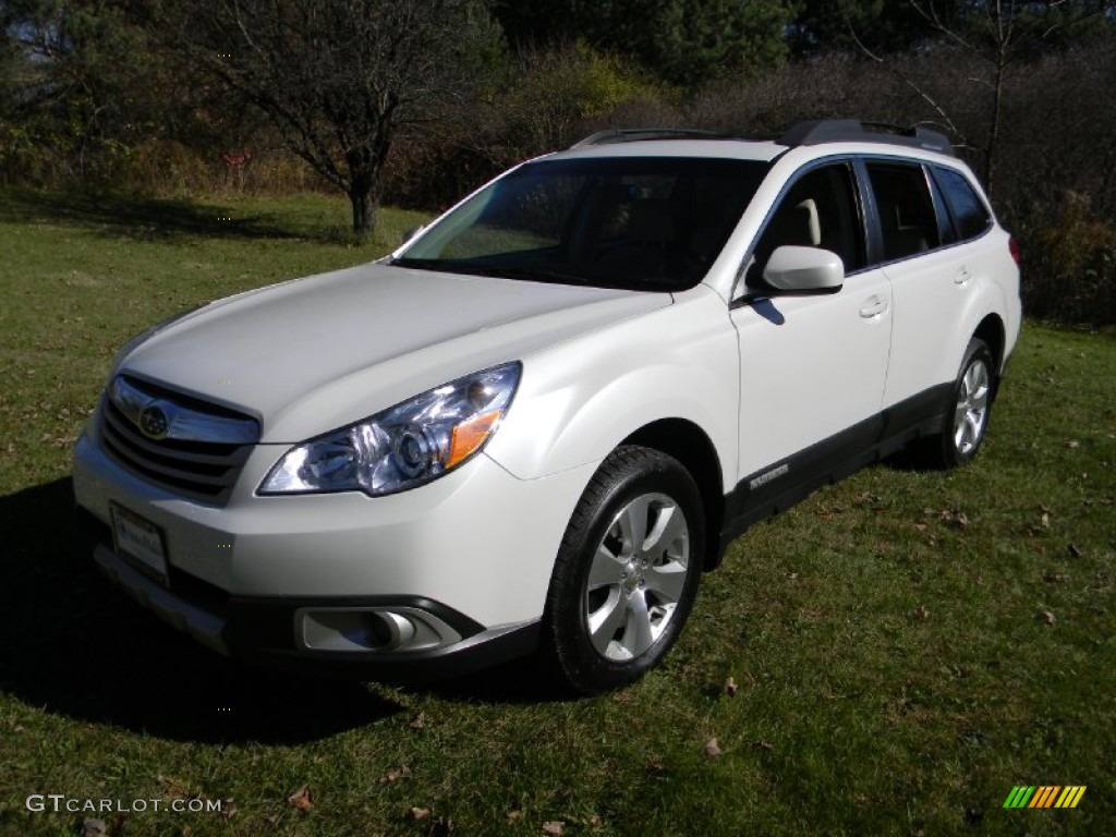 2010 Outback 3.6R Limited Wagon - Satin White Pearl / Warm Ivory photo #1