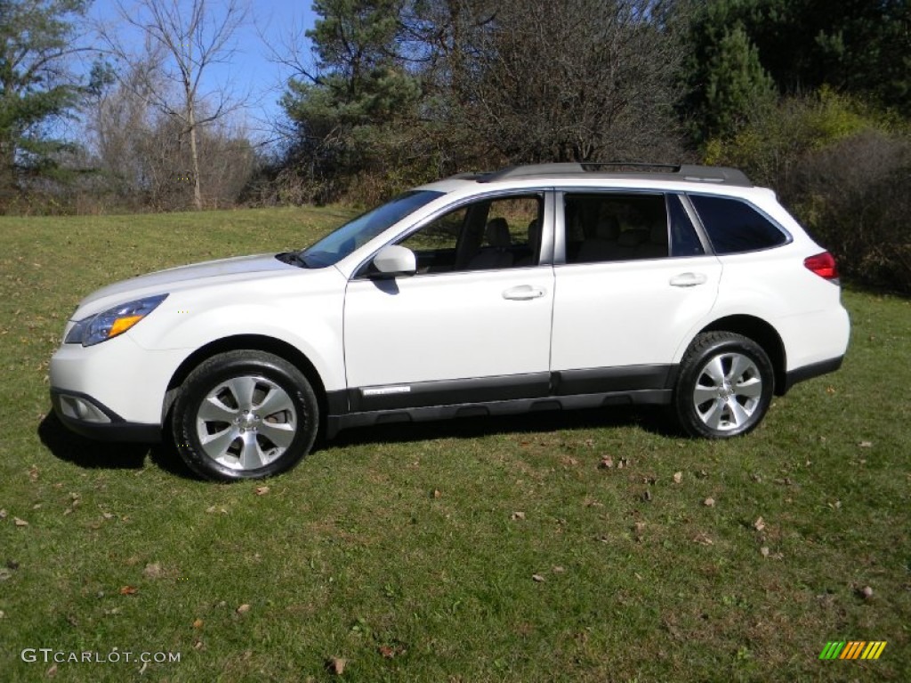 2010 Outback 3.6R Limited Wagon - Satin White Pearl / Warm Ivory photo #2