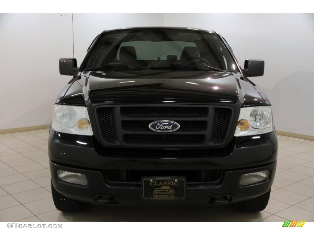 2004 F150 XLT SuperCrew 4x4 - Black / Black/Medium Flint photo #2