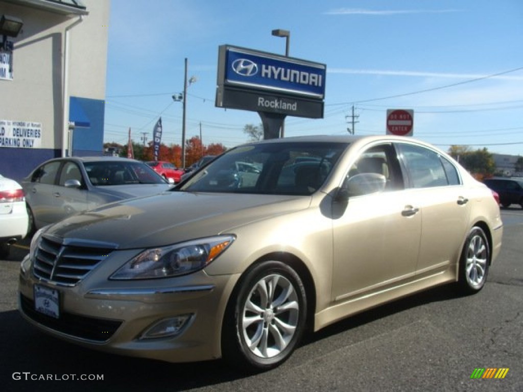 2012 Genesis 3.8 Sedan - Champagne Beige Metallic / Cashmere photo #1