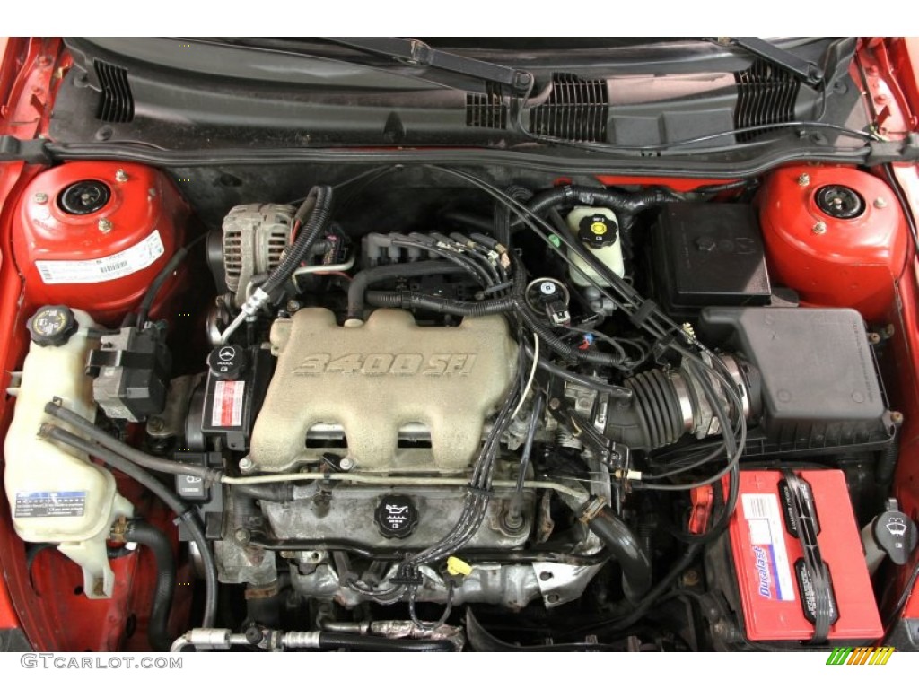 2003 Grand Am SE Sedan - Victory Red / Dark Pewter photo #14