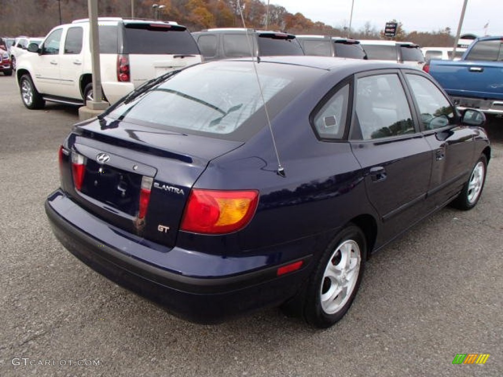 2002 Elantra GT Hatchback - Carbon Blue / Dark Gray photo #4