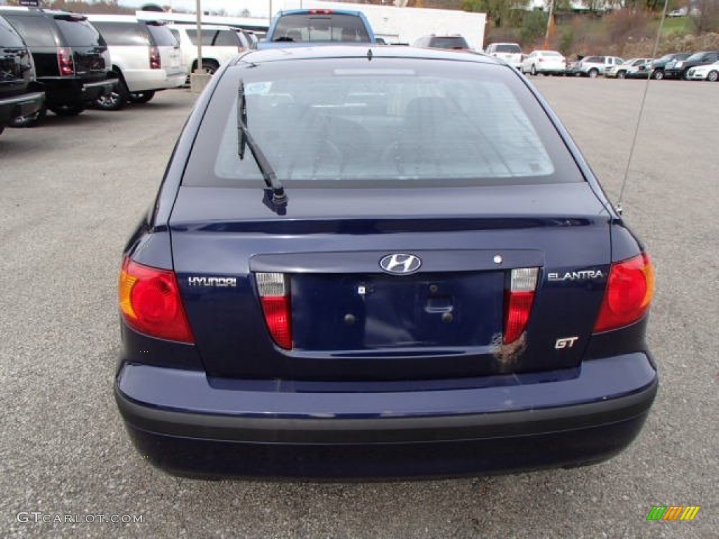 2002 Elantra GT Hatchback - Carbon Blue / Dark Gray photo #5