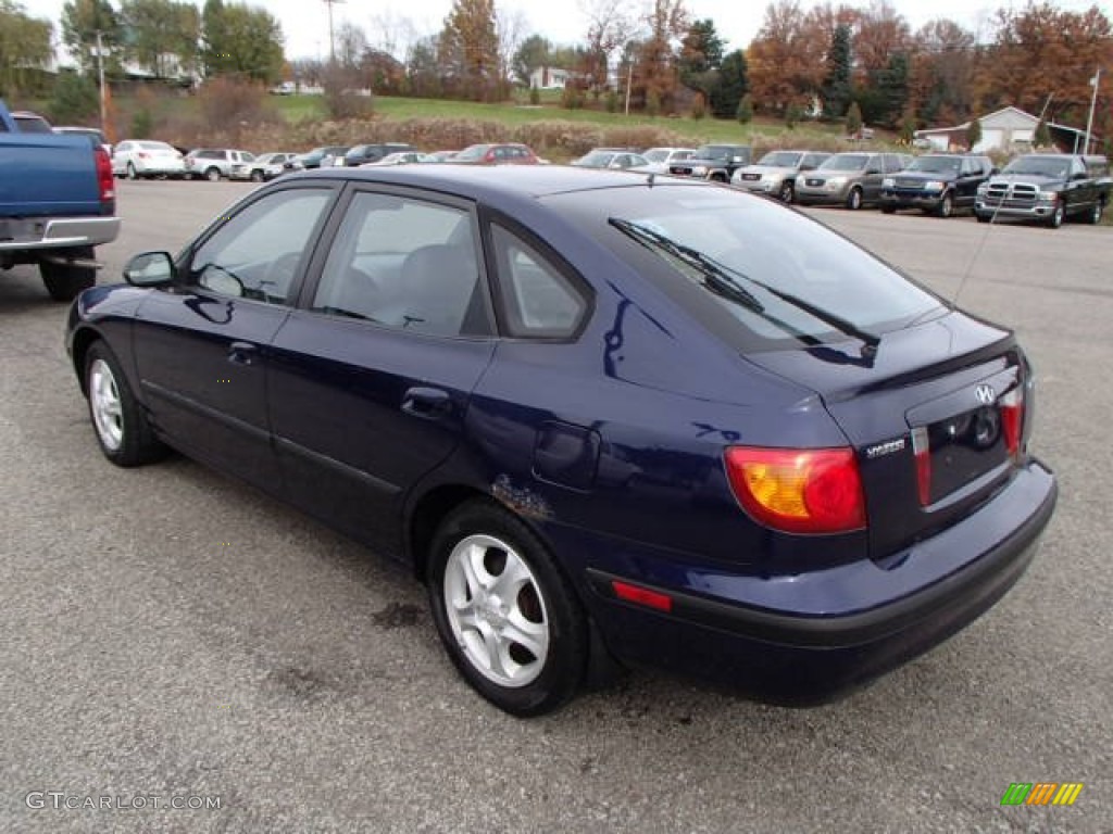 2002 Elantra GT Hatchback - Carbon Blue / Dark Gray photo #6