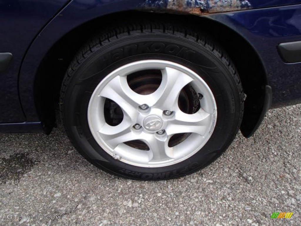 2002 Elantra GT Hatchback - Carbon Blue / Dark Gray photo #7