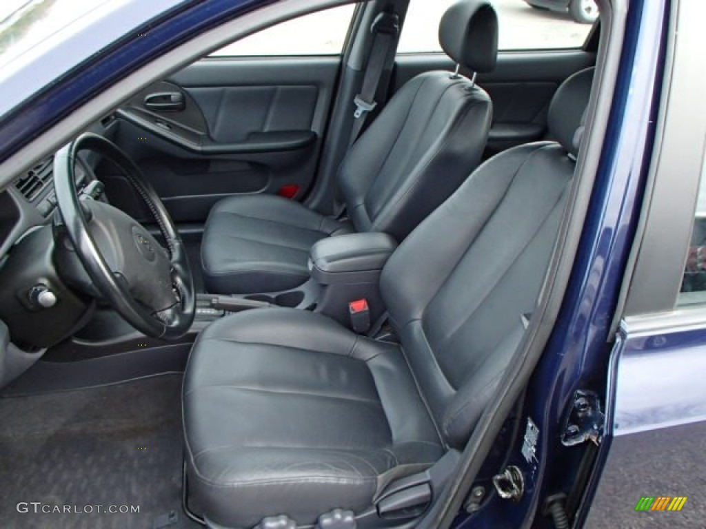 2002 Elantra GT Hatchback - Carbon Blue / Dark Gray photo #8