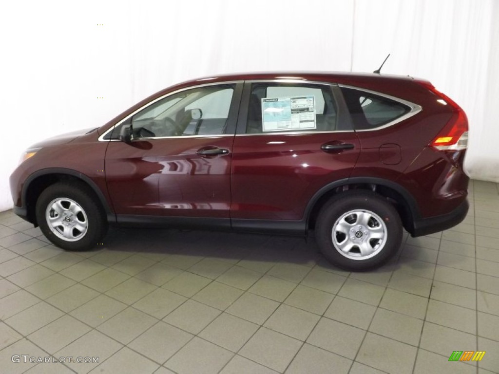 2014 CR-V LX - Basque Red Pearl II / Gray photo #8