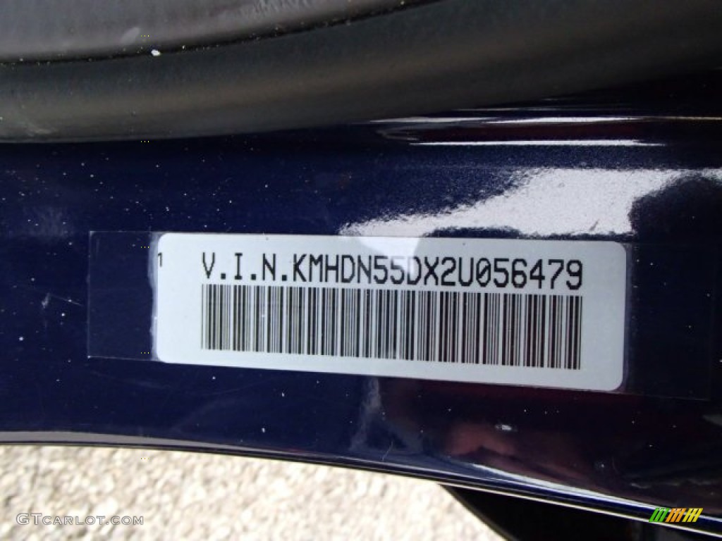 2002 Elantra GT Hatchback - Carbon Blue / Dark Gray photo #15