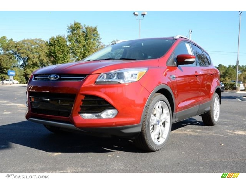 2014 Escape Titanium 2.0L EcoBoost - Ruby Red / Medium Light Stone photo #1