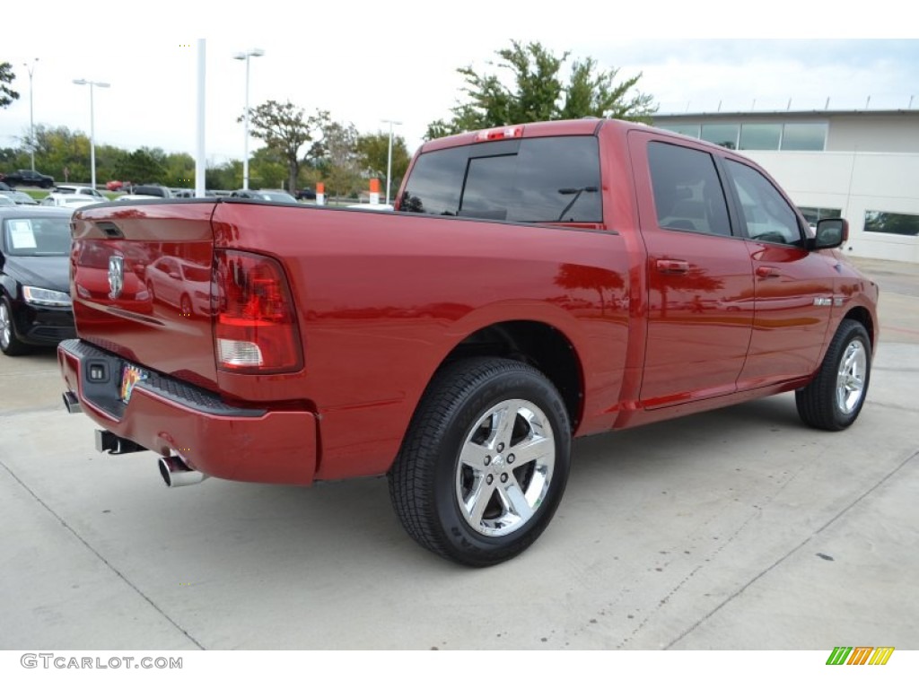 2010 Ram 1500 Sport Crew Cab - Inferno Red Crystal Pearl / Dark Slate Gray photo #5