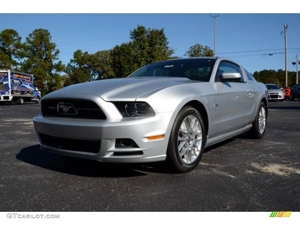 2014 Mustang V6 Coupe - Ingot Silver / Medium Stone photo #1