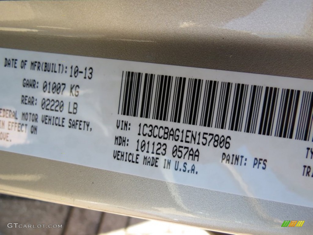 2014 200 Color Code PFS for Cashmere Pearl Photo #87548276