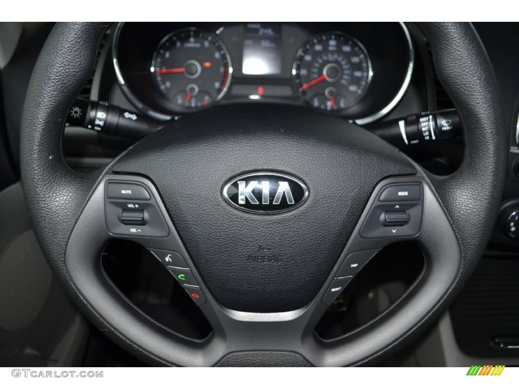 2014 Kia Forte LX Gray Steering Wheel Photo #87548474