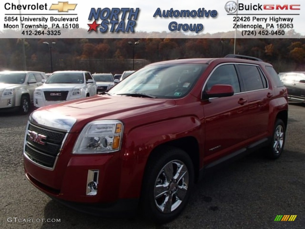 2014 Terrain SLT AWD - Crystal Red Tintcoat / Jet Black photo #1