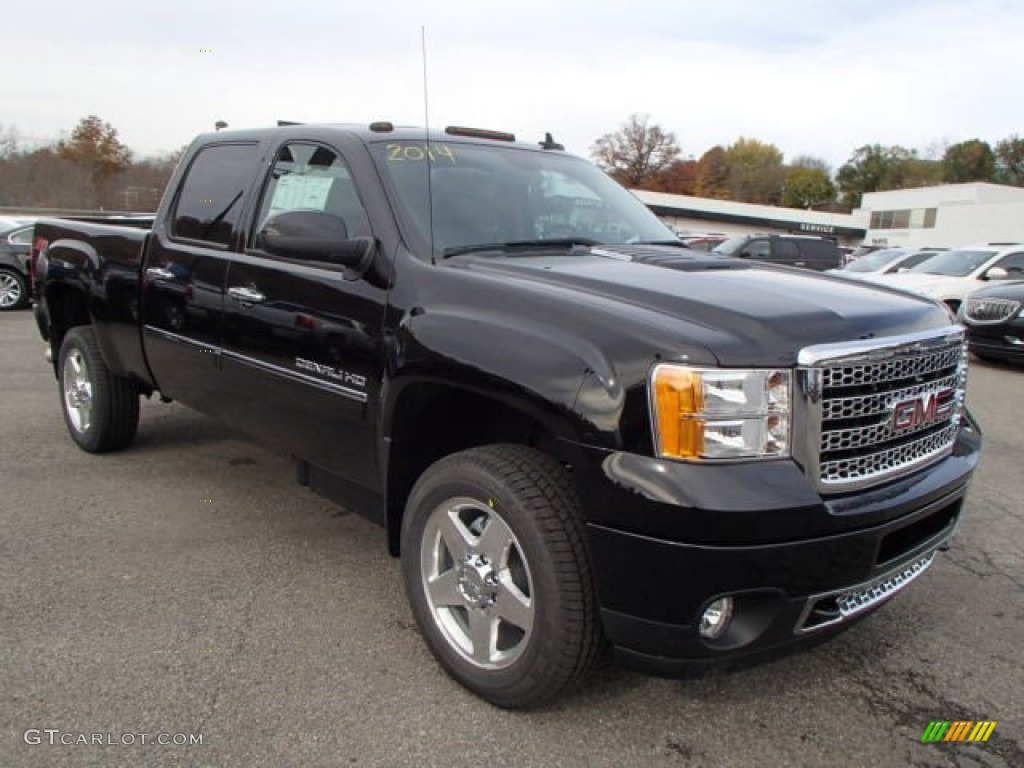 Onyx Black 2014 GMC Sierra 2500HD Denali Crew Cab 4x4 Exterior Photo #87549839