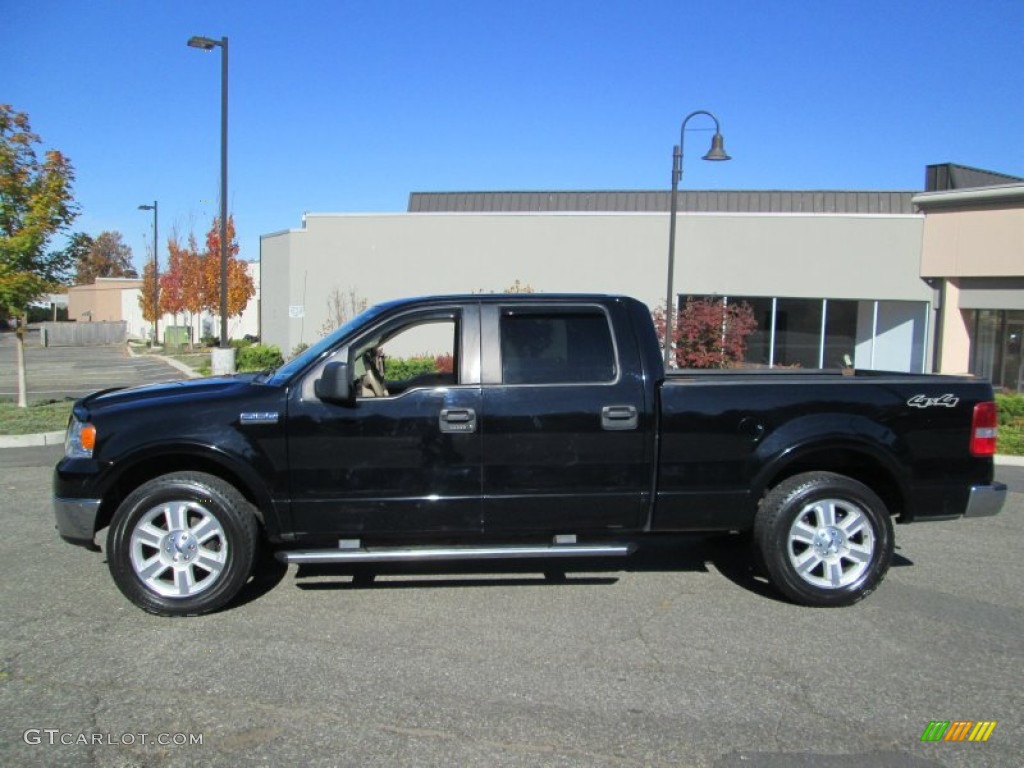 2007 F150 Lariat SuperCrew 4x4 - Black / Tan photo #1