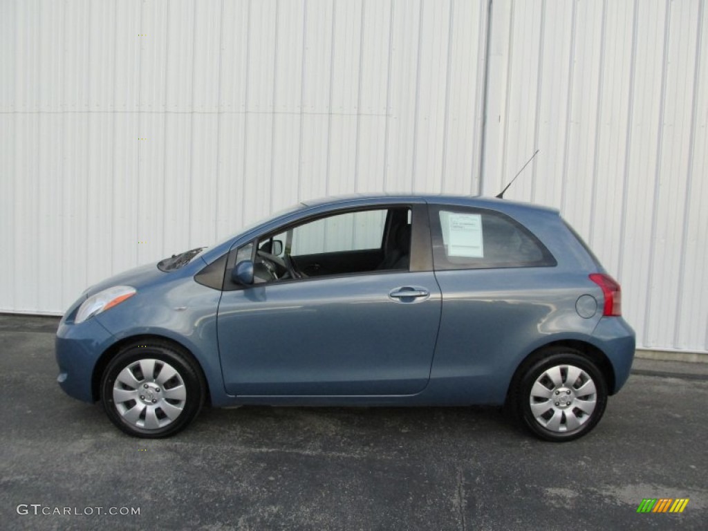 2008 Yaris 3 Door Liftback - Bayou Blue Pearl / Dark Charcoal photo #2