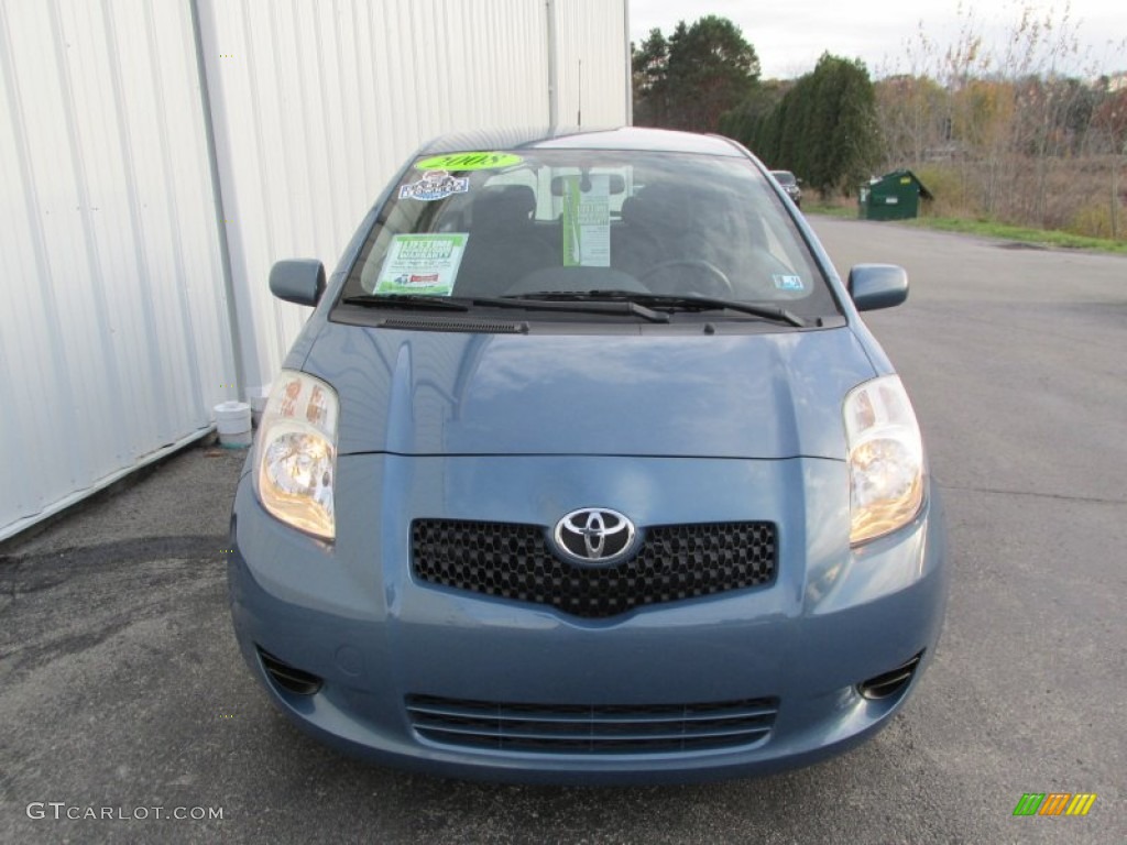 2008 Yaris 3 Door Liftback - Bayou Blue Pearl / Dark Charcoal photo #8