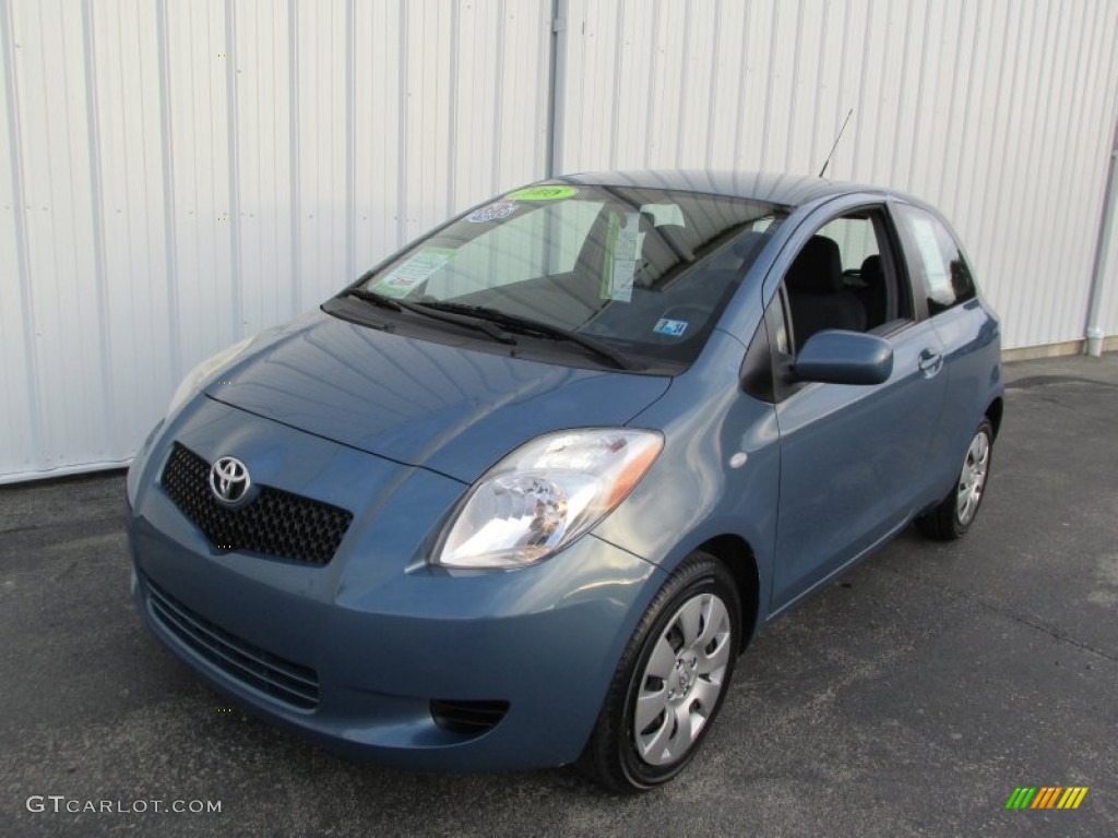 2008 Yaris 3 Door Liftback - Bayou Blue Pearl / Dark Charcoal photo #9