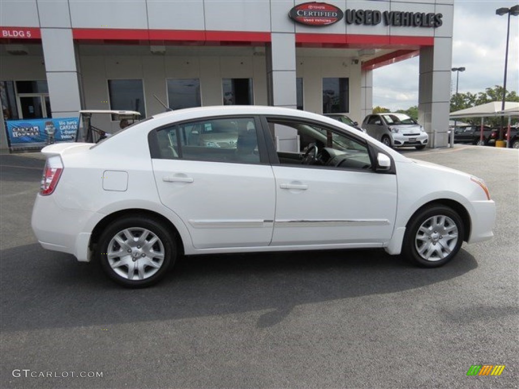 2012 Sentra 2.0 S - Aspen White / Beige photo #8