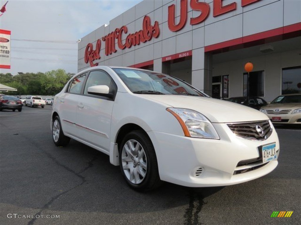 2012 Sentra 2.0 S - Aspen White / Beige photo #1