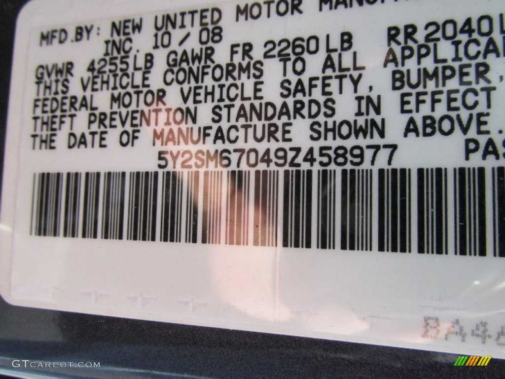2009 Vibe 2.4 AWD - Steel Blue Metallic / Ebony photo #19