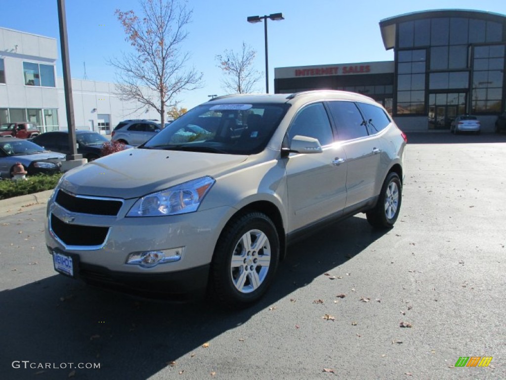 2012 Traverse LT AWD - Gold Mist Metallic / Ebony photo #2