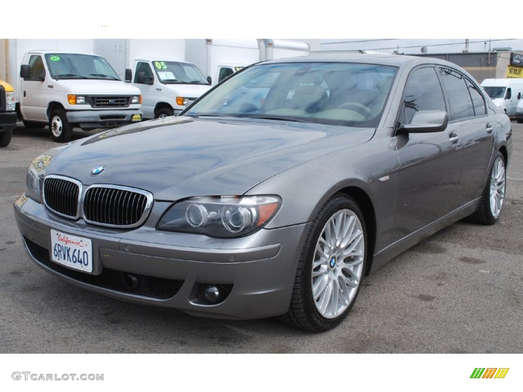 2007 7 Series 750i Sedan - Titanium Grey Metallic / Beige photo #7