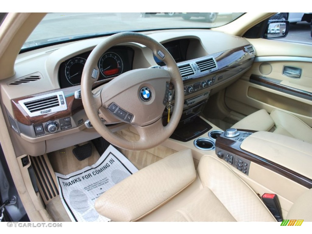 Beige Interior 2007 BMW 7 Series 750i Sedan Photo #87557717