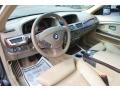 2007 BMW 7 Series Beige Interior Prime Interior Photo