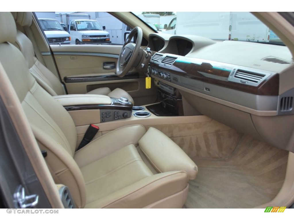 Beige Interior 2007 BMW 7 Series 750i Sedan Photo #87557765