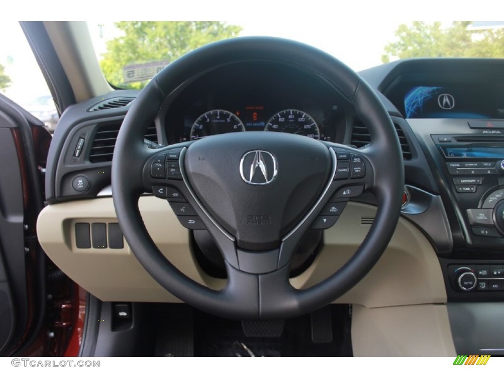 2014 Acura ILX 2.0L Technology Parchment Steering Wheel Photo #87559481