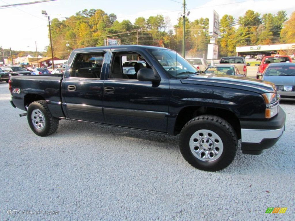 2005 Silverado 1500 LS Crew Cab 4x4 - Dark Blue Metallic / Dark Charcoal photo #2