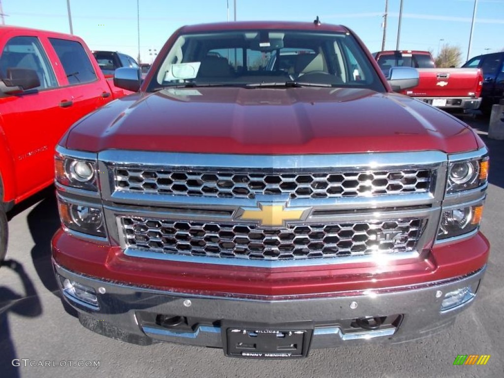 2014 Silverado 1500 LTZ Crew Cab 4x4 - Deep Ruby Metallic / Cocoa/Dune photo #7