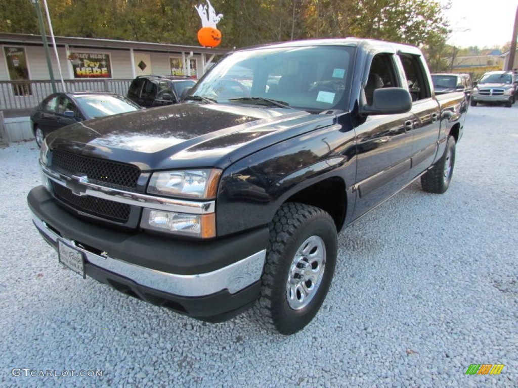 2005 Silverado 1500 LS Crew Cab 4x4 - Dark Blue Metallic / Dark Charcoal photo #11