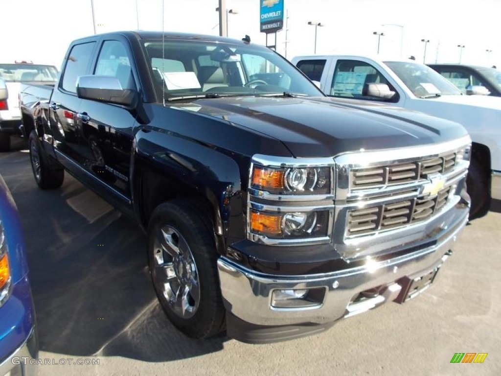 2014 Silverado 1500 LTZ Crew Cab 4x4 - Black / Jet Black/Dark Ash photo #1