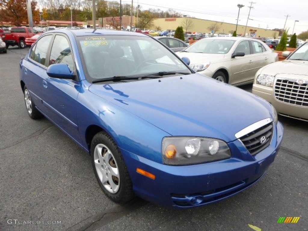 2005 Elantra GLS Sedan - Tidal Wave Blue / Gray photo #5