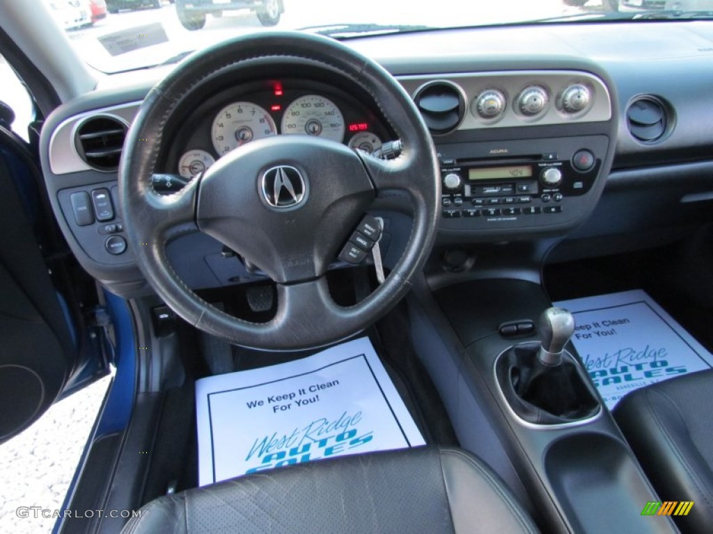 2002 RSX Type S Sports Coupe - Arctic Blue Pearl / Ebony Black photo #21