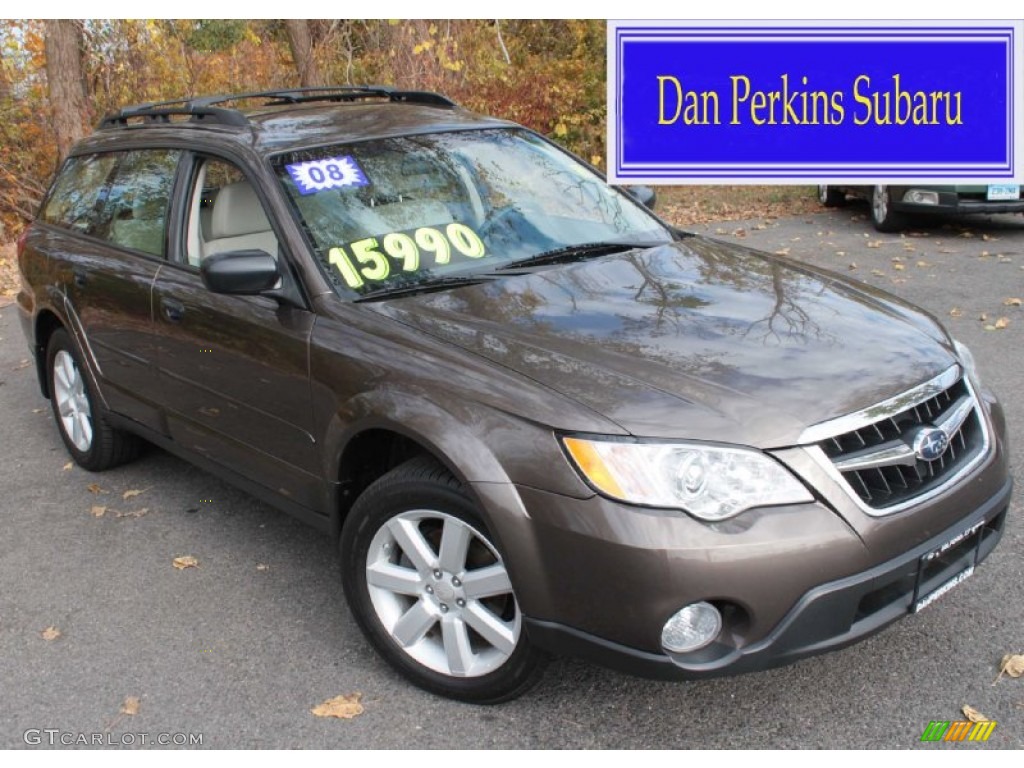 2008 Outback 2.5i Wagon - Deep Bronze Metallic / Warm Ivory photo #1