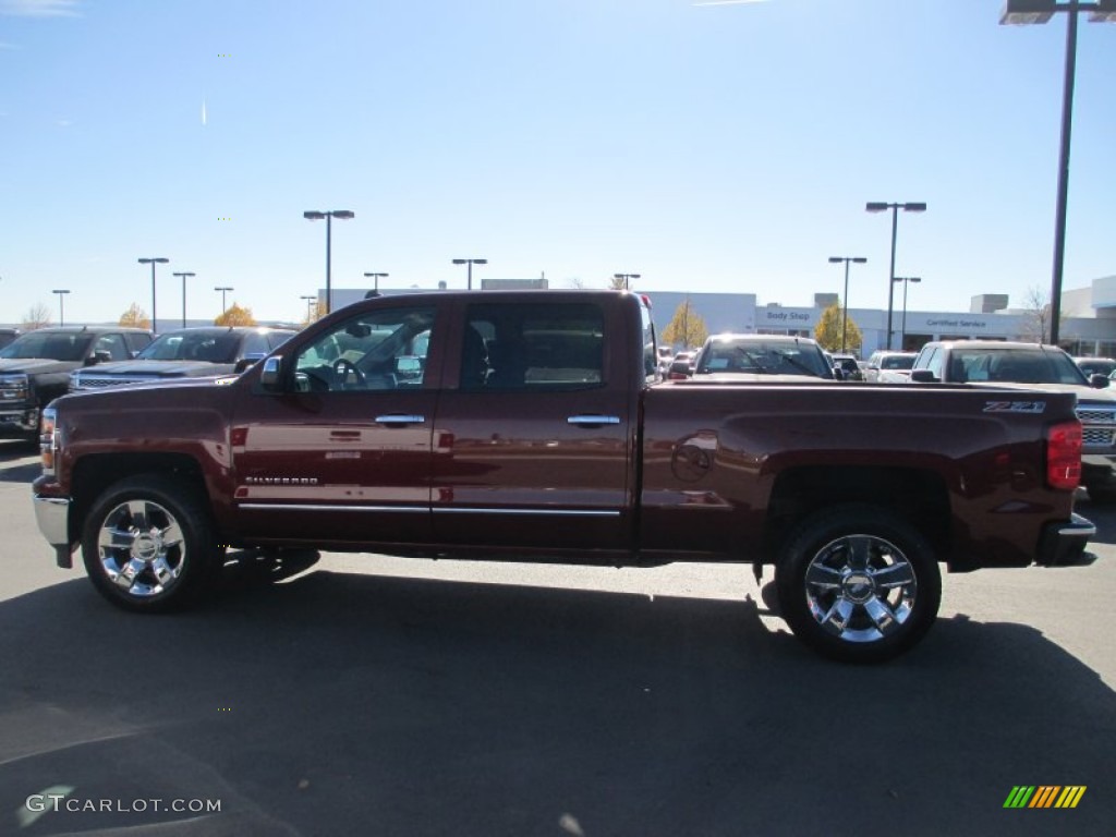 2014 Silverado 1500 LTZ Z71 Crew Cab 4x4 - Deep Ruby Metallic / Jet Black photo #3