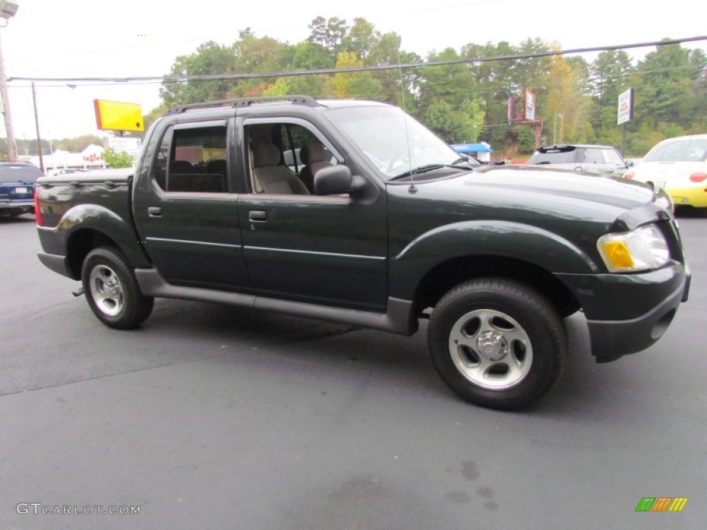 2004 Explorer Sport Trac XLS 4x4 - Aspen Green Metallic / Medium Pebble/Dark Pebble photo #2