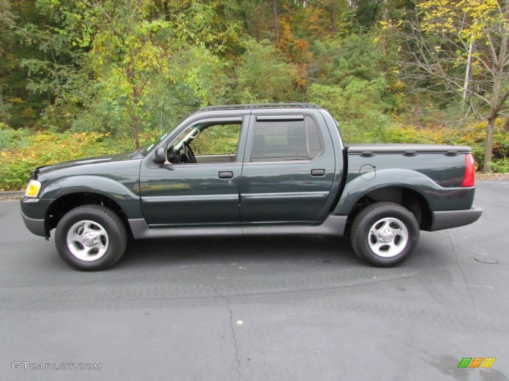 2004 Explorer Sport Trac XLS 4x4 - Aspen Green Metallic / Medium Pebble/Dark Pebble photo #9