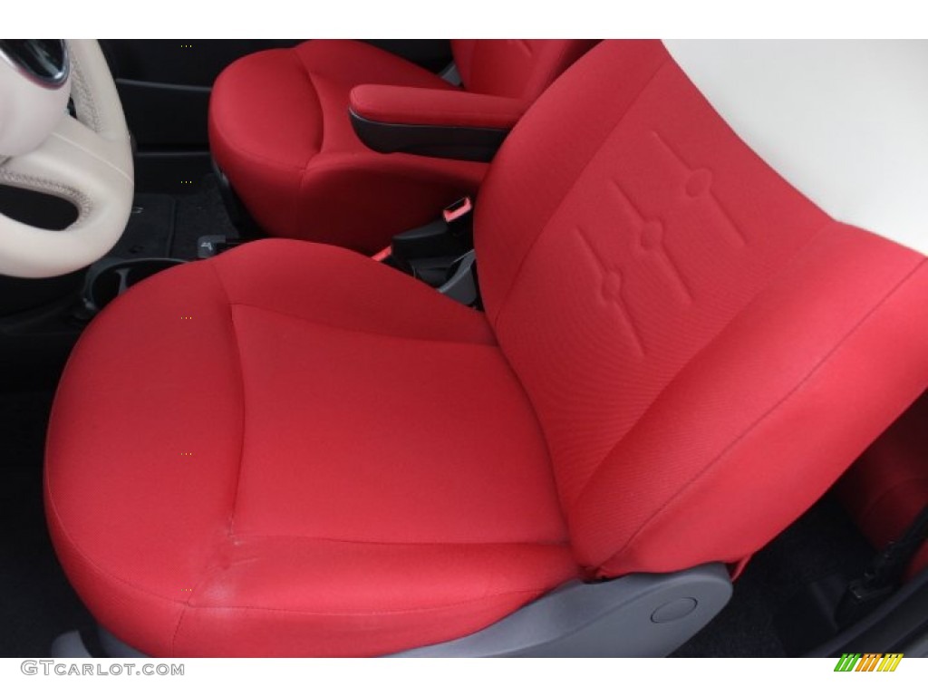 2012 500 Pop - Grigio (Grey) / Tessuto Rosso/Nero (Red/Black) photo #15