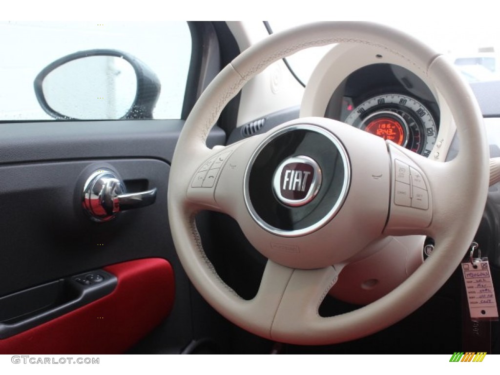 2012 500 Pop - Grigio (Grey) / Tessuto Rosso/Nero (Red/Black) photo #25